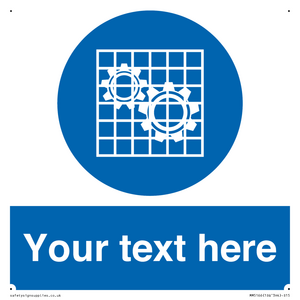 Custom Machine Guards Required Sign